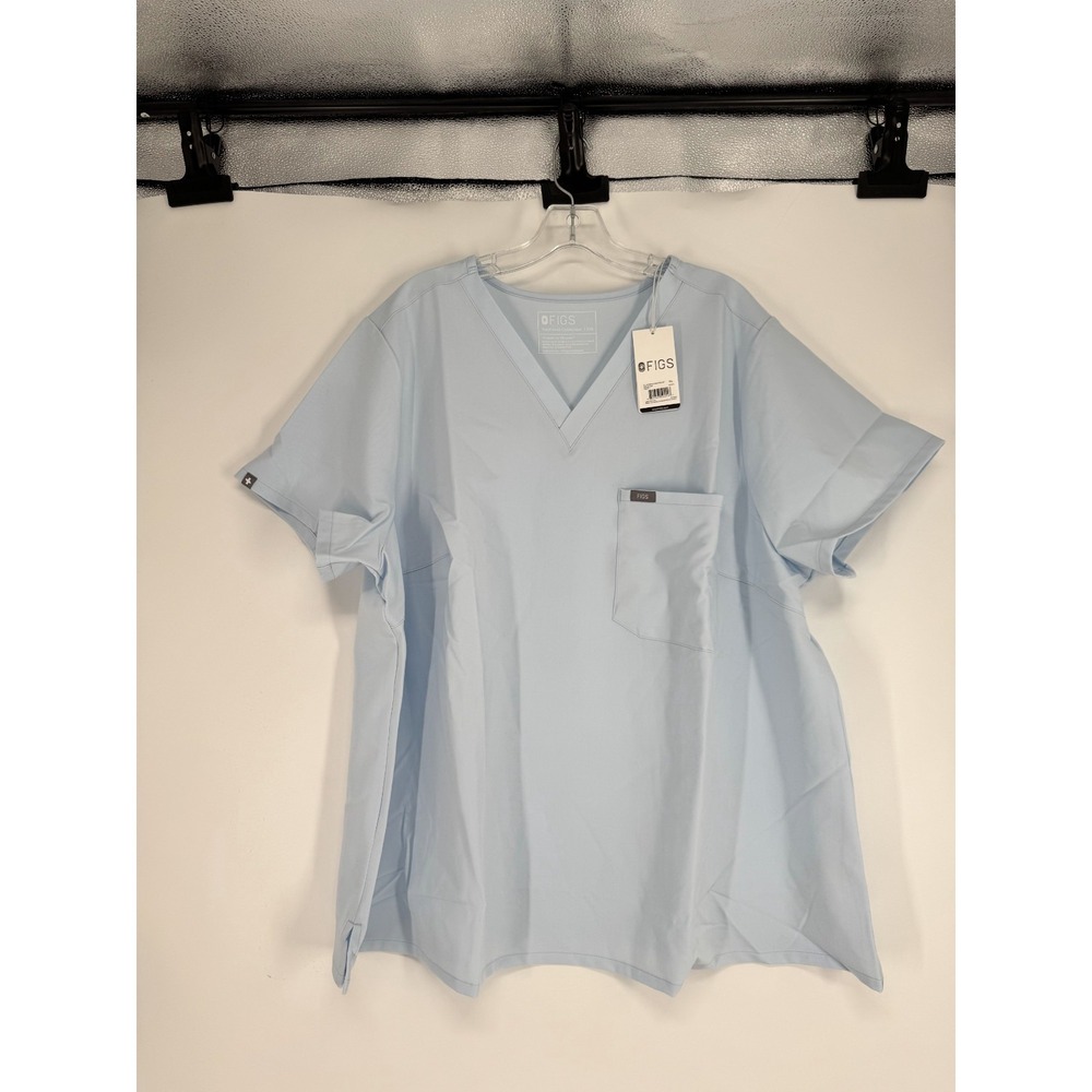 FIGS Technical Collection One Pocket Catarina Scrub Top Womens 5XL Open Skies
